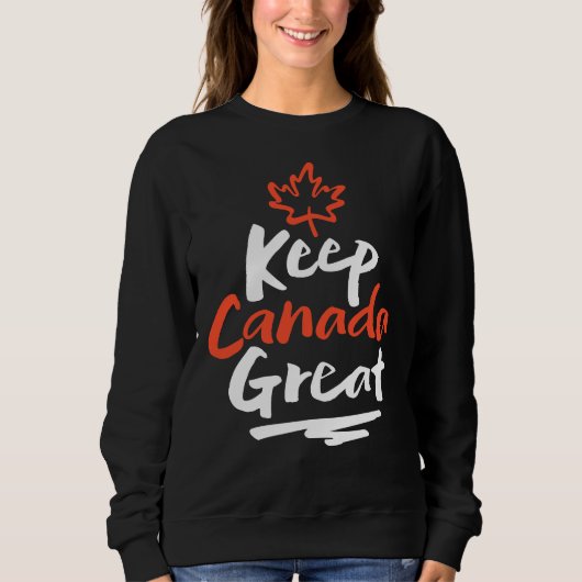 Sweatshirt Gardons le CANADA grand ! Feuille d'érable canadi (Devant)