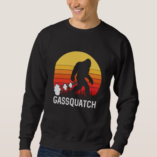 Sweatshirt GASSQUATCH Bigfoot Retro Design (Devant)