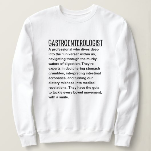 Sweatshirt Gastroentérologue (Design devant)