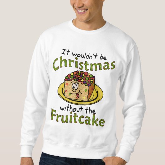 Sweatshirt Gâteau de fruits secs laid drôle de bande dessinée (Devant)