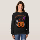 Sweatshirt Gâteau et Fantômes Citrouilles éffrayant Halloween (Devant entier)