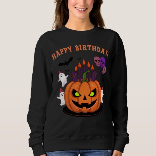 Sweatshirt Gâteau et Fantômes Citrouilles éffrayant Halloween (Devant)