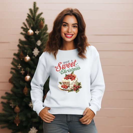 Sweatshirt Gâteau sucré de Noël Vintage