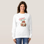 Sweatshirt Gâteau sucré de Noël Vintage (Devant entier)