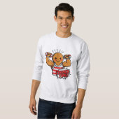 Sweatshirt Gaufre musclée levant des cannes de bonbon – (Devant entier)