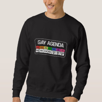 Sweatshirt Gay Agenda  Rainbow Week LGBT Tacos Brunch Tee