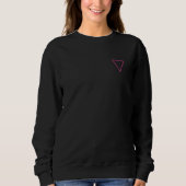 Sweatshirt Gay and Lesbian Pride Pink Triangle LGBTQ+ Queer S (Devant)