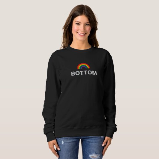 Sweatshirt Gay Bottom Pride Rainbow Fun (Devant entier)