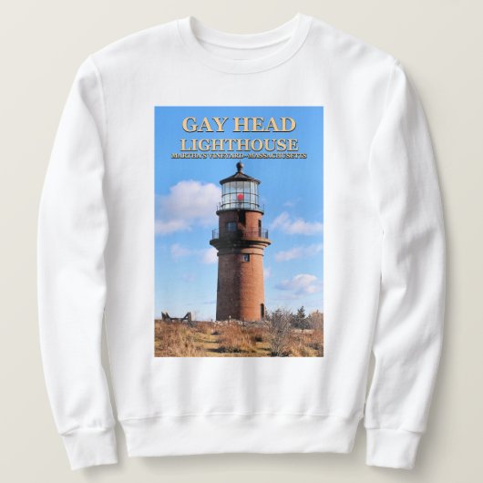 Sweatshirt Gay Head Lighthouse, Martha's Vineyard MA (Design devant)
