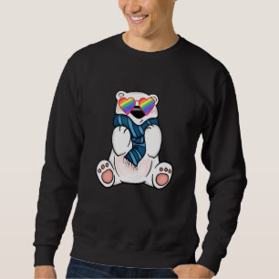 Sweatshirt Gay Polar Bear Scarf Lgbtq Stuff Ados Rainbow Sun