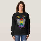 Sweatshirt Gay pride Bi Lgbtq Bisexual Lesbian Ally Love Is L (Devant entier)