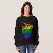 Sweatshirt Gay Pride Flag Heart LGBTQ Trans Lesbian Queer Pri (Devant entier)