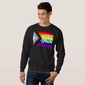 Sweatshirt Gay pride indicateur de progression Rainbow Word 6 (Devant entier)