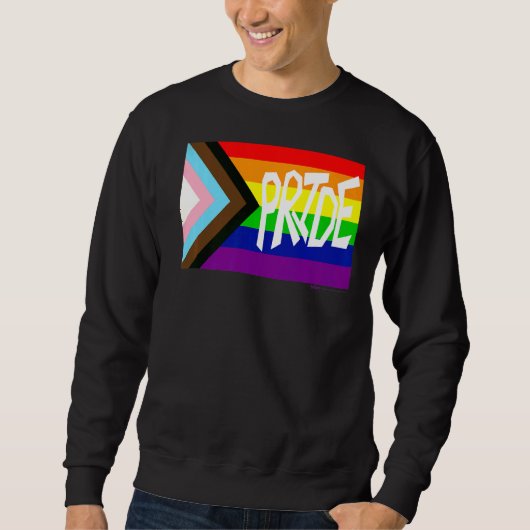 Sweatshirt Gay pride indicateur de progression Rainbow Word 6 (Devant)