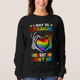 Sweatshirt Gay pride Lgbt Je peux être droit, mais je ne déte