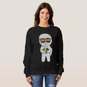 Sweatshirt Gay Pride LGBT Rainbow - Dog Breed Bichon Frize - (Devant entier)