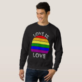 Sweatshirt Gay pride Rainbow Lgbt L'amour est amour (Devant entier)