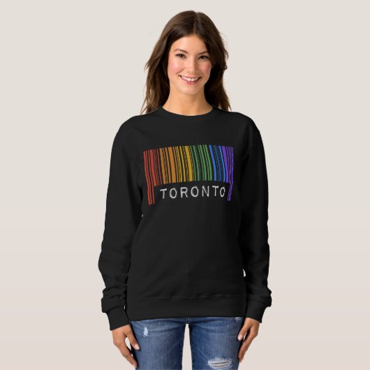 Sweatshirt Gay Queer Barcode Pride Toronto Canada Aesthetic L (Devant entier)