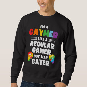 Sweatshirt Gaymer Gay Gamer Lgbt Pride contrôleur arc-en-ciel