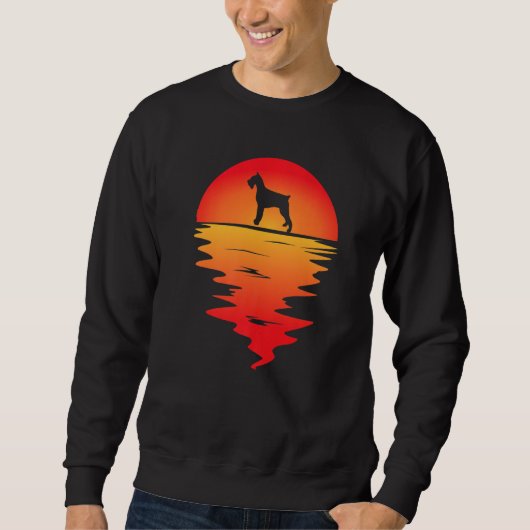 Sweatshirt Géant Schnauzer Chien Coucher de soleil (Devant)