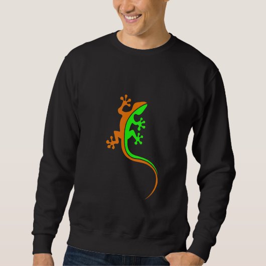 Sweatshirt Gecko Coloré Mignon Faune Lézard (Devant)