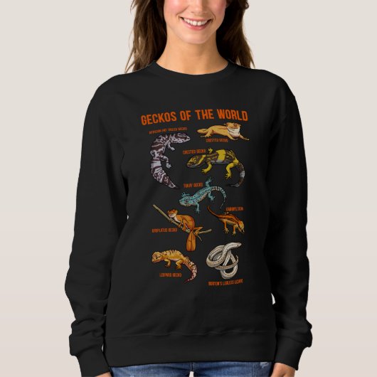 Sweatshirt Geckos Animals of the World Crested Leopard Gecko  (Devant)