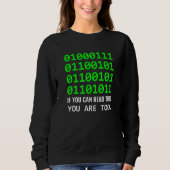 Sweatshirt Geek Computer Binary Code Software Developer (Devant)