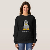 Sweatshirt Geek d'ordinateur Tux Linux Penguin Sudo Rm Rm (Devant entier)