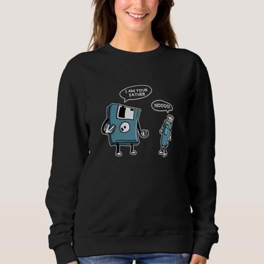 Sweatshirt Geek Informatique Usb Diskette (Devant)