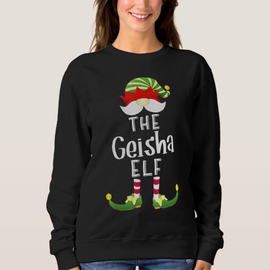 Sweatshirt Geisha Elf Group Noël Pajama Party (Devant)