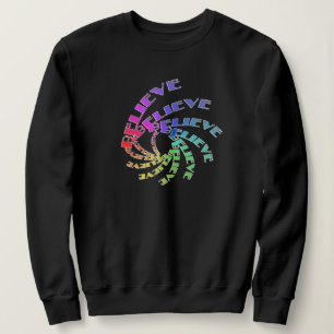 Sweatshirt - GELOOFD in Multicolor Spirals