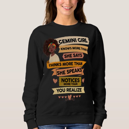 Sweatshirt Gemini Anniversaire Femmes Horoscope Zodiac Né En  (Devant)