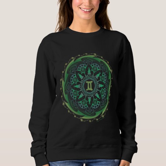 Sweatshirt Gemini Zodiac Mandala (Devant)