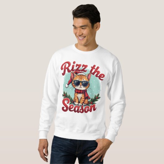 Sweatshirt Gen Z Rizz la saison Funny Noël Père Noël (Devant entier)