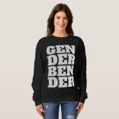 Sweatshirt Gender Fluid Genderless Non Binary Pride Gender Be (Devant entier)