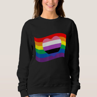 Sweatshirt Gender Fluid Heart Flag Lgbtq Gay Rights Proud Pri