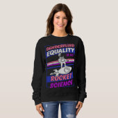Sweatshirt Genderfluid Equality Is Not Rocket Science Moon As (Devant entier)
