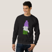 Sweatshirt Genderqueer Drapeau Genderqueer Cat Pride (Devant entier)