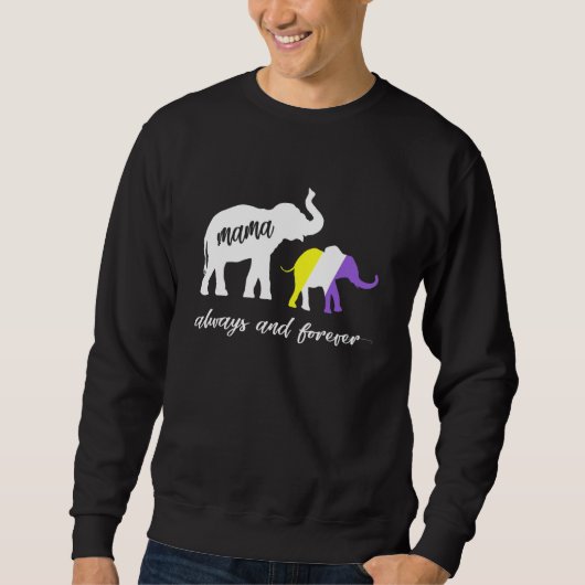 Sweatshirt Genderqueer Mama Elephant (Devant)