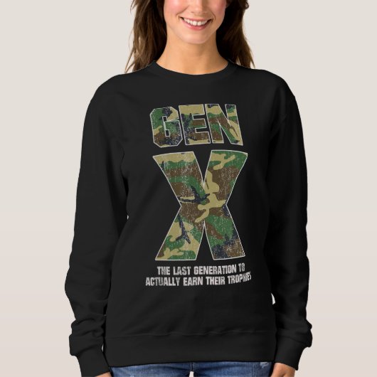 Sweatshirt Génération X Camo Pas de participation Trophées (Devant)