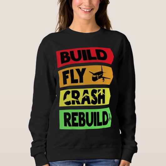 Sweatshirt Générer une reconstruction d'écrasement de vol (Devant)