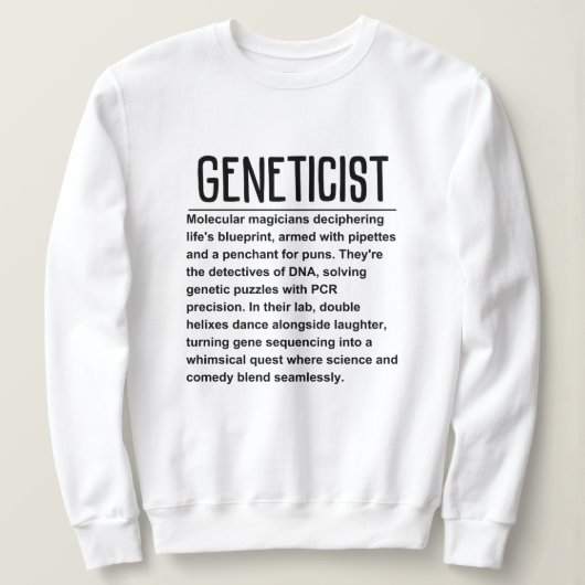Sweatshirt Génétique (Design devant)