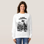 Sweatshirt genoux dans un jardin (Devant entier)