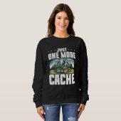 Sweatshirt Géocachage juste un cache de plus Chasse au trésor (Devant entier)