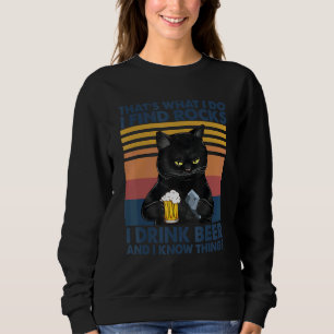 Sweatshirt Géologie Géologue Rocks Boire Bière Idée de chat