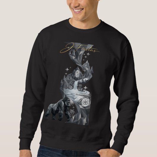 Sweatshirt “Geometric Gorilla in the Emerald Forest” (Devant)