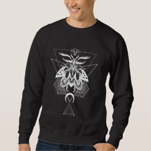 Sweatshirt Géométrie sacrée Moth Gothique Pagan