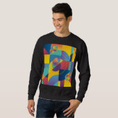 Sweatshirt Géométrique créative : couverture Vintage Abstrait (Devant entier)
