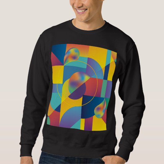 Sweatshirt Géométrique créative : couverture Vintage Abstrait (Devant)