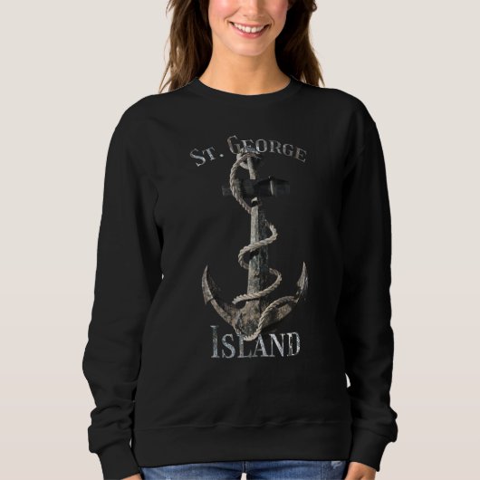 Sweatshirt George Island Floride Vacances Ancre nautique Sai (Devant)